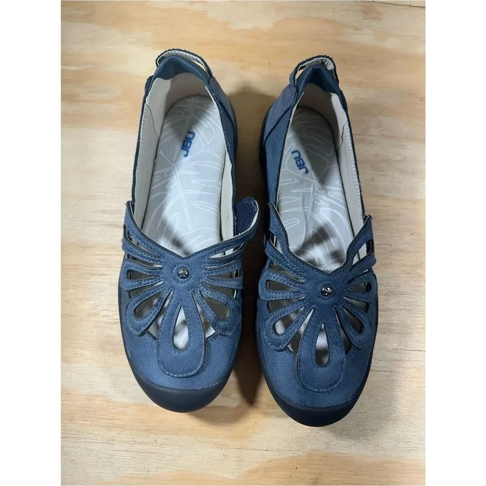 JBU Navy Slip-On Ballet Flats Women’s Size 8.5